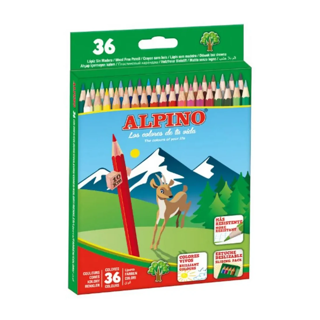 [649796] LÁPICES DE COLORES ALPINO ESTUCHE 36 COLORES