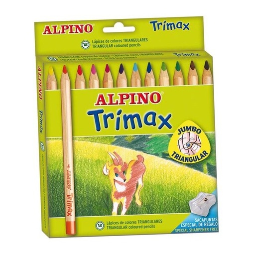 [650169] LÁPICES DE COLORES ALPINO TRIMAX 12 COLORES