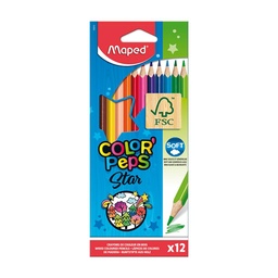 LÁPICES DE COLORES MAPED TRIANGULARES 12 COLORES