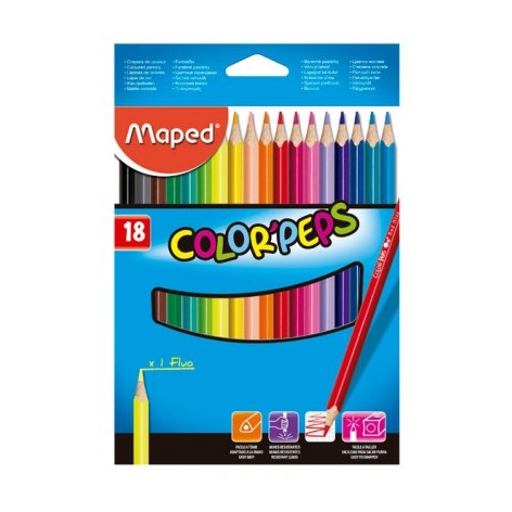 [825024] LÁPICES DE COLORES MAPED TRIANGULARES 18 COLORES