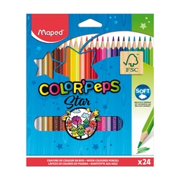 LÁPICES DE COLORES MAPED TRIANGULARES 24 COLORES