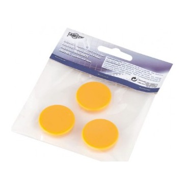 [700236] IMANES MULTIUSO REDONDOS 30MM AMARILLO FAIBO BLÍSTER 3 UD