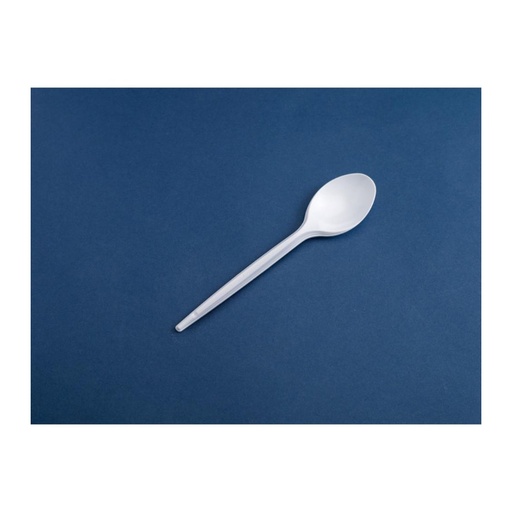 [749411] CUCHARA BLANCA 16,5CM /100 UDS