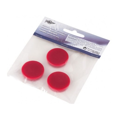 [700240] IMANES MULTIUSO REDONDOS 30MM ROJO FAIBO BLÍSTER 3 UD