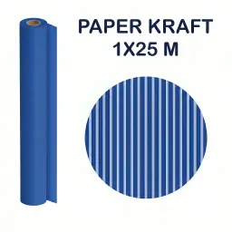 PAPEL KRAFT AZUL ROLLO 1x50M 65G