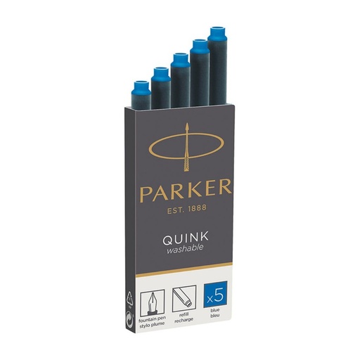 [081142] CARTUCHO PLUMA PARKER AZUL PACK 5 UDS 