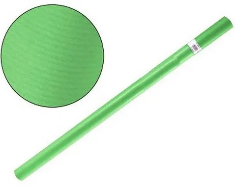 [497029] PAPEL KRAFT VERDE CLARO – ROLLO 1 x 10 m – 65 g/m² – MANUALIDADES Y EMBALAJE