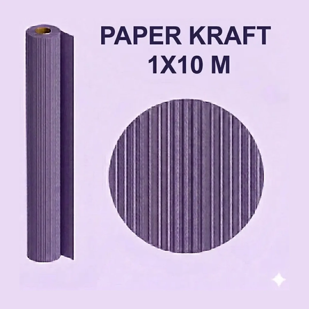 [497033] PAPEL KRAFT VIOLETA ROLLO 1x10M 65G