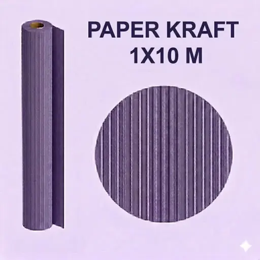 [497033] PAPEL KRAFT VIOLETA ROLLO 1x10M 65G