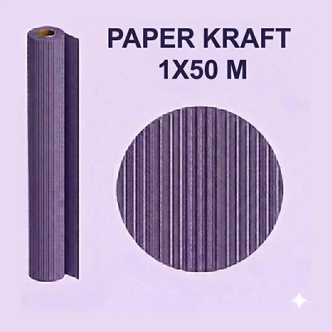 [497034] PAPEL KRAFT VIOLETA ROLLO 1x50M 65G