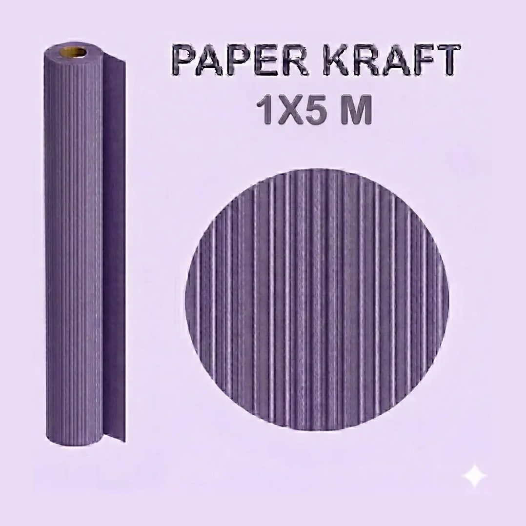 [029125] PAPEL KRAFT VIOLETA ROLLO 1x5M 65G