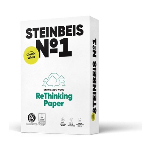 [002907] PAPEL RECICLADO A3 STEINBEIS Nº1 80G 500 HOJAS