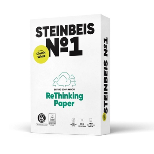 [002907] PAPEL RECICLADO A3 STEINBEIS Nº1 80G 500 HOJAS