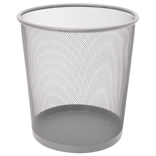 [040282] PAPELERA METAL REJILLA PLATEADO