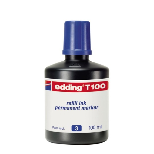 [119838] TINTA EDDING AZUL T-100 PARA ROTULADOR EDDING 100 ML