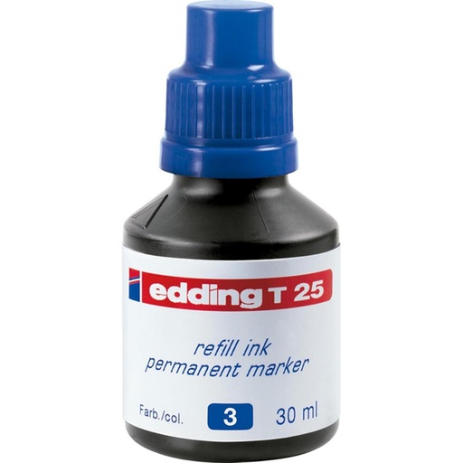 [080304] TINTA EDDING AZUL T-25 PARA ROTULADOR EDDING 25 ML