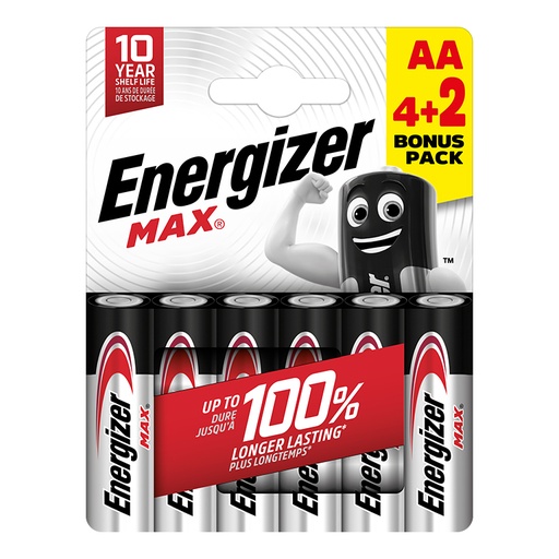 [221458] PILAS ENERGIZER MAX POWER LR06 AA 6 UNIDADES