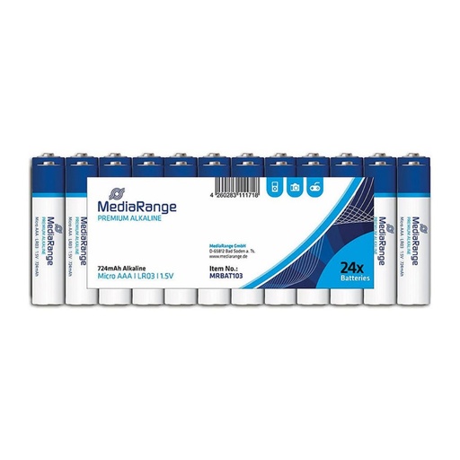 [220747] PILAS MEDIARANGE AAA LR03 ALCALINAS 1.5V 24 UNIDADES