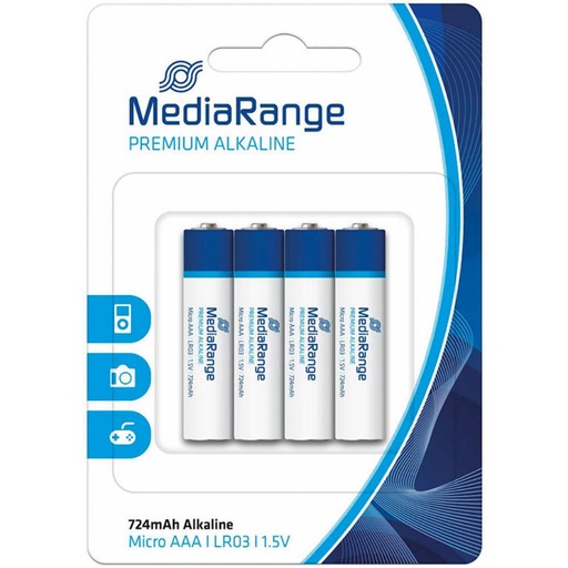 [220746] PILAS MEDIARANGE AAA LR03 ALCALINAS 1.5V 4 UNIDADES