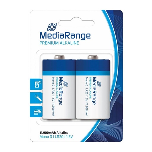 [220752] PILAS MEDIARANGE D LR20 ALCALINAS 1.5V 2 UNIDADES