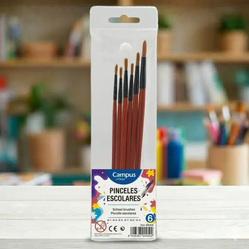 [600400] PINCEL ACUARELA CAMPUS BOLSA 6