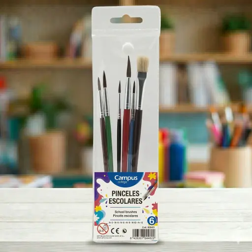 [600401] PINCEL ACUARELA CAMPUS BOLSA 6
