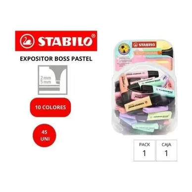 [118773] MARCADOR FLUORESCENTE STABILO BOSS BOMBONERA 60 UDS