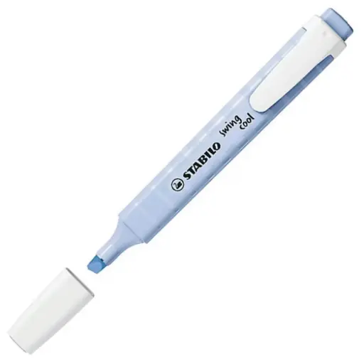 [081512] MARCADOR FLUORESCENTE STABILO FINO SWING COOL PASTEL AZUL NUBLADO