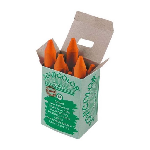 [649420] CERAS JOVICOLOR NARANJA ESTUCHE 12 UDS 