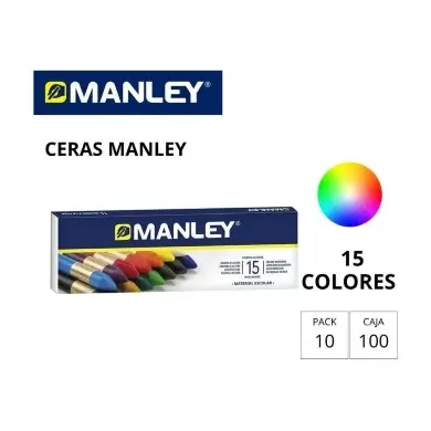 [630174] CERAS MANLEY ESTUCHE 15 COLORES SURTIDOS 