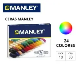 CERAS MANLEY ESTUCHE 24 COLORES SURTIDOS 