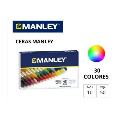 [630366] CERAS MANLEY ESTUCHE 30 COLORES SURTIDOS 
