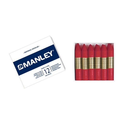 [630823] CERAS MANLEY Nº10 CARMIN ESTUCHE 12 UNICOLOR