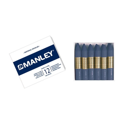 [630827] CERAS MANLEY Nº18 AZUL ULTRAMAR ESTUCHE 12 UNICOLOR