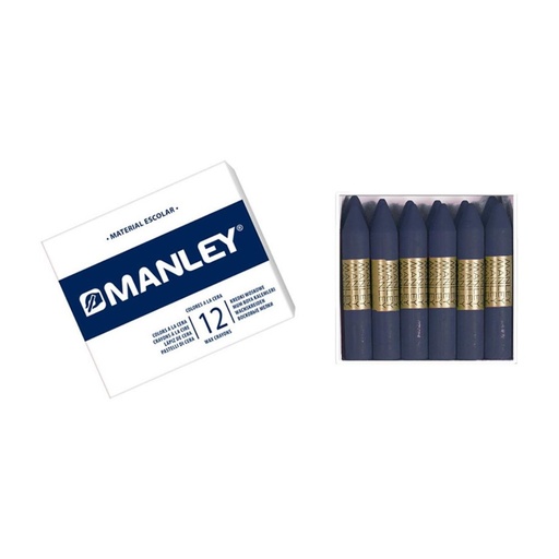 [630828] CERAS MANLEY Nº19 AZUL PRUSIA ESTUCHE 12 UNICOLOR