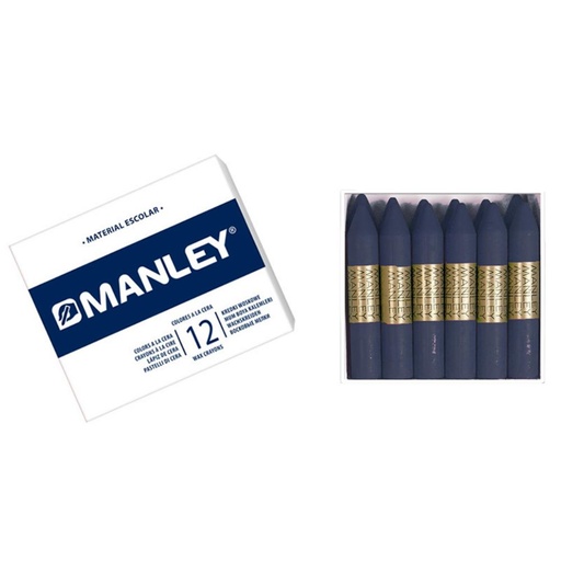 [630828] CERAS MANLEY Nº19 AZUL PRUSIA ESTUCHE 12 UNICOLOR