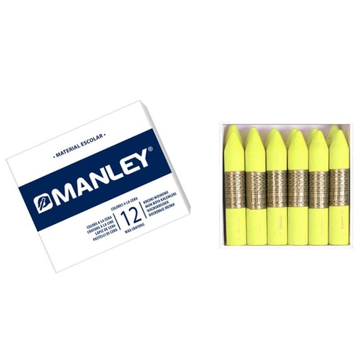 [630589] CERAS MANLEY Nº2 AMARILLO LIMON ESTUCHE 12 UNICOLOR