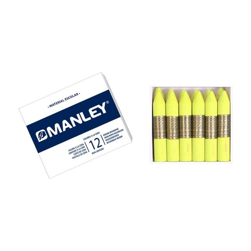 [630589] CERAS MANLEY Nº2 AMARILLO LIMON ESTUCHE 12 UNICOLOR