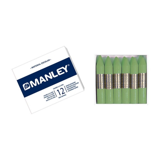 [630600] CERAS MANLEY Nº22 VERDE AMARILLENTO ESTUCHE 12 UNICOLOR