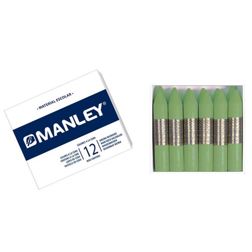 [630600] CERAS MANLEY Nº22 VERDE AMARILLENTO ESTUCHE 12 UNICOLOR
