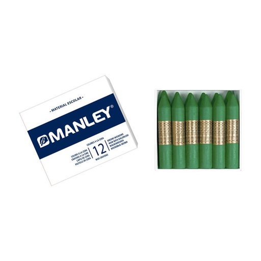 [630601] CERAS MANLEY Nº24 VERDE TURQUESA ESTUCHE 12 UNICOLOR
