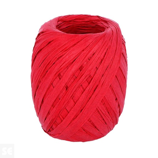 [825182] RAFIA DE PAPEL ROJO 4MMX30