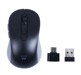 [170417] RATÓN INALÁMBRICO 2,4 GHZ SILENCIOSO EWENT EW3204