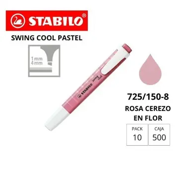[081511] MARCADOR FLUORESCENTE STABILO FINO SWING COOL PASTEL CEREZO EN FLOR