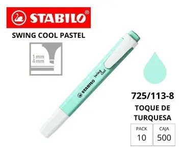 [081508] MARCADOR FLUORESCENTE STABILO FINO SWING COOL PASTEL TURQUESA