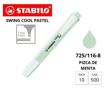 [081506] MARCADOR FLUORESCENTE STABILO FINO SWING COOL PASTEL VERDE MENTA