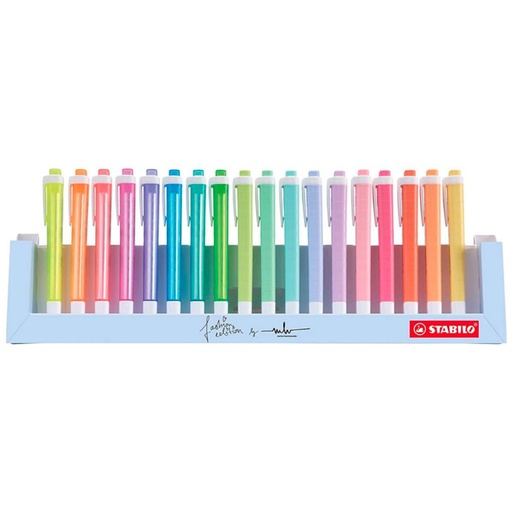 [081578] MARCADOR FLUORESCENTE STABILO SWING COOL PASTEL 18 COLORES SURTIDOS