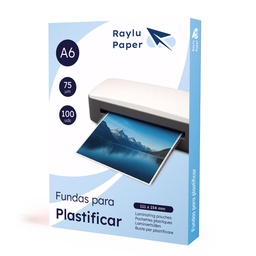 FUNDAS PLASTIFICAR A6 75 MICRAS RAYLU 100UDS
