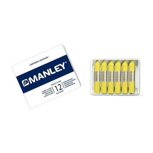 [630590] CERAS MANLEY Nº3 AMARILLO PERMANENTE ESTUCHE 12 UNICOLOR