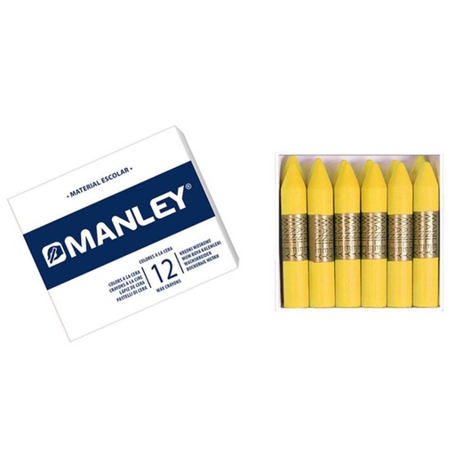 [630820] CERAS MANLEY Nº4 AMARILLO CLARO ESTUCHE 12 UNICOLOR